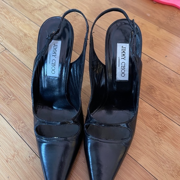 Jimmy Choo Black Slingback/Mary Janes size 39 1/2 - Picture 7 of 11